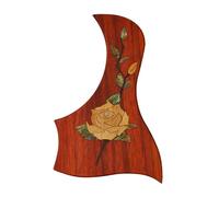 Beginner Acoustic Guitar Pickguards Wooden Guitar Rosewood Solid Wood Carved Pickguard Acoustic Guitar Pickguard Beautiful Appearance(N)