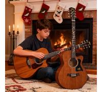 Beginner Acoustic Guitar Set with Gig Bag, Strings, Strap, Tuner, and Picks for Easy Learning and Practice