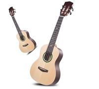 Beginner Acoustic Solid Spruce Ukulele Inside Single Entry Small Guitar(23 inch)