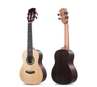 Beginner Acoustic Solid Spruce Ukulele Inside Single Entry Small Guitar(26 inch)