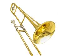Beginner Alto Trombone In B Flat Tuned Wind Instrument With Gold Lacquer And Silver Plate Beginner Trombone