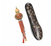Beginner Bamboo Flute Gourd Flute Wind Instrument Musical Pipe Rosewood Body Precision Holes Rubber Sleeve Easy Maintenance suitable for children adults lessons recitals, Red, style to 4