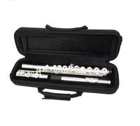 Beginner C Flute 16/17 Hole C Key Open And Closed Hole Dual-purpose Silver-plated Flute Instrument White Copper Silver-plated Beginner(A16)