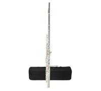 Beginner C Flute 16 17 Hole Flute Instrument C Key Flute Beginner Adult Exam Professional Performance Silver Plated(D)