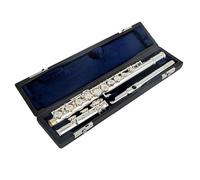 Beginner C Flute 16-hole Closed And Open Hole Nickel Silver-plated Copper Instrument Flute C Key Professional Flute For Beginners(D)