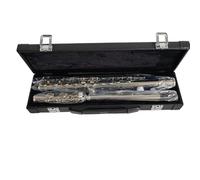 Beginner C Flute 16-hole Closed-hole Silver-plated Flute With E Key C-key Metal Flute Nickel Silver Grade Test Flute For Beginners