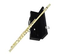 Beginner C Flute 16 Holes Add The E Key Flute Brass Gold Flute Instrument With Leather Box Case Accessories