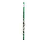 Beginner C Flute 16 Holes C Tone Flute With E Key Professional Woodwind Instrument Closed Key Cupronickel Tube Flute With Beginner's Kit(Green)