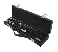Beginner C Flute Black 16 Holes Flute Woodwind Instrument Closed Key Add The E Key C Tone Nickel Plated Concert Flute With Case