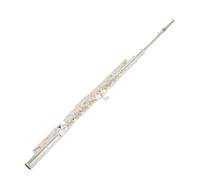 Beginner C Flute Flute 16/17 Holes Silver Plated Transverse Flute Obturator C Key With E Key Music Instrument(700E)