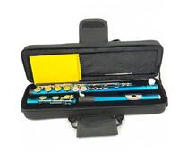 Beginner C Flute Flute 16 Close Holes C Keys Instrument Cupronickel Nickel Plated Sea Blue Flute With E Key