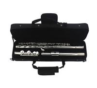 Beginner C Flute Flute 16-hole Closed Hole E Key C Tail Nickel-plated Silver Musical Instrument Beginner Exam Professional Performance(B)