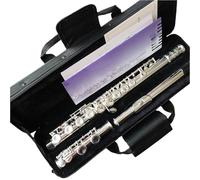 Beginner C Flute Flute 16 Holes Open Hole Silver Plated Transverse Flute Obturator C Key With E Key Music Instrument Dizi(Close Hole471)