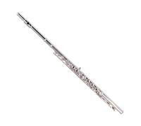 Beginner C Flute Flute 17 Holes Open In-line C Key White Copper Silver Plated Beginner Performance Examination Woodwind Instrument
