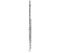 Beginner C Flute Flute Instrument 16/17 Hole C Key Alto White Copper Silver Plated Beginner Performance Examination Woodwind Instrument(B)