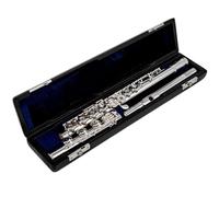 Beginner C Flute Flute Phosphor Copper 17 Keys Flute Open Hole Flute Musical Instrument Suitable For Beginners And Music Lovers(Silver)