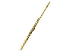 Beginner C Flute Golden Flute 16 Closed Hole 17 Open Hole Flute C Key Adult Professional Grade Examination Performance Instrument(B17)
