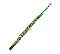 Beginner C Flute Professional Flute Instrument 16-hole Closed Hole C Flute B Tail E Key Green Body Gold Key Flute