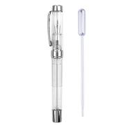 Beginner Calligraphy Pen One-Piece for Nib EF/F Pen Tip Transparent Body Fit for Sketching Art Illustrat Fountain Set with Nibs Cartridge Refillable Men Women Writing Fine Extra Fine
