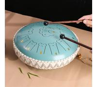 Beginner Chakra Drum Easy to Carry and Long Service Life Rain Drum Thickened Drum Body, Stable Sound Quality Steel Tongue Drum(13 tone-B,Blue)
