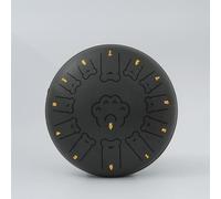 Beginner Chakra Drum Easy to Carry and Long Service Life Rain Drum Thickened Drum Body, Stable Sound Quality Steel Tongue Drum(13 tone-A,Black)