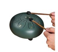 Beginner Chakra Drum Easy to Carry and Long Service Life Rain Drum Thickened Drum Body, Stable Sound Quality Steel Tongue Drum(8 tone,Dark green)