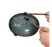 Beginner Chakra Drum Easy to Carry and Long Service Life Rain Drum Thickened Drum Body, Stable Sound Quality Steel Tongue Drum(8 tone,Turquoise)