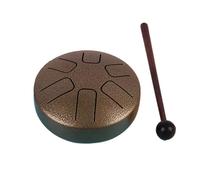 Beginner Chakra Drum Small Size, Suitable for Travel and Camping Rain Drum Rubber Bottom is Not Easy to Slide Steel Tongue Drum(Brown)