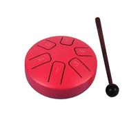 Beginner Chakra Drum Small Size, Suitable for Travel and Camping Rain Drum Rubber Bottom is Not Easy to Slide Steel Tongue Drum(Red)