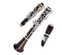 Beginner Clarinet 17-key B Flat Clarinet Professional Nickel Copper Clarinet Instrument Silver Plated Durable
