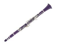 Beginner Clarinet Bb 17 Key Purple Clarinet Silver Plated Portable Standard Adult Clarinet Instrument With Rich Sound