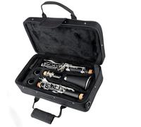Beginner Clarinet Clarinet 17 Key Bb Clarinet Professional Instrument Bakelite Wood Clarinet Durable Clarinet Standard(Black)