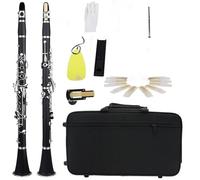 Beginner Clarinet Clarinet 17 Key Falling Tune B Multicolor Clarinet ABS Silver Plated Silver Key Bakelite Material(Black)