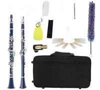 Beginner Clarinet Clarinet 17 Key Falling Tune B Multicolor Clarinet Silver Plated Silver Key Bakelite Material(Sky Blue)