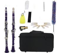 Beginner Clarinet Clarinet Bb Clarinet 17 Keys 6 Rings Purple Clarinet Professional Musical Instruments(B)