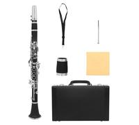 Beginner Clarinet Clarinet C Key Clarinet Professional Woodwind Instrument Bakelite Body Portable Clarinet Durable(A)