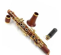 Beginner Clarinet Clarinet Eb Tone 17 Keys Silver Plated Standard Adult Durable Clarinet Instrument(Goldplated)