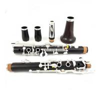 Beginner Clarinet Clarinet G Tune Clarinet Silver Plated Keys 20 Keys Copper-Nickel Durable Clarinet Instrument(211)