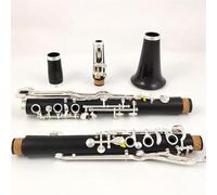Beginner Clarinet Clarinet G Tune Clarinet Silver Plated Keys 20 Keys Copper-Nickel Durable Clarinet Instrument(201)