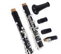 Beginner Clarinet Clarinet G Tune Clarinet Silver Plated Keys 20 Keys Copper-Nickel Durable Clarinet Instrument(202)