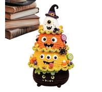 Beginner Crochet Kit for Adults Halloween Tree Tabletop Decor Arts Set