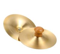 Beginner Cymbals 2Pcs Hand Cymbals Copper Finger Tuned Bright Sound Easy To Play Safe Grip For Music Education