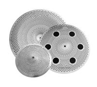 Beginner Cymbals Low Volume Cymbal Pack 3Pcs 10 Splash 16 Stacker 18 China Cymbal For Drum Set(Silver 3pcs)