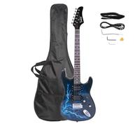 Beginner Electric Guitar, Adjustable Shoulder Strap Electric Guitar, Durable H-H Pickups Guitar, Portable Starter Guitar Kit with Guitar Bag, Strap, Pick, Cable and Tremolo Arm for Cover