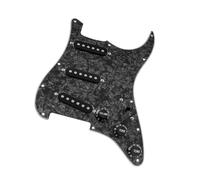 Beginner Electric Guitar Bass Pre Wired SSS Pickguard Pickup With Ceramic Magnet Single Coil(4ply Bk Pearl)