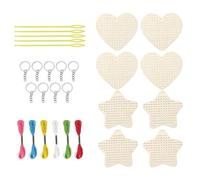 Beginner Embroidery Set - Wooden Heart Embroidery Kit for Beginners | Educational Sewing Art Crafting Projects for Home Studio Commuting Travel Rainy Day Activity