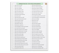 Beginner English Speaking Poster Icebreaker Getting to Know You