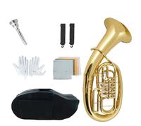 Beginner Euphonium Euphonium With Four Flat Keys Lacquered Gold Large Bassoon Instrument