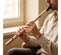 Beginner Flute Instrument, C Key Brass Finished Irish Flute | Includes Carry Bag, Music Sheetf or Music Practice, Performance, Amateur Player