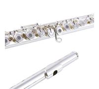Beginner flute musical instrument 17-hole B-tail student first-level C-tune nickel-silver flute head flute instrument